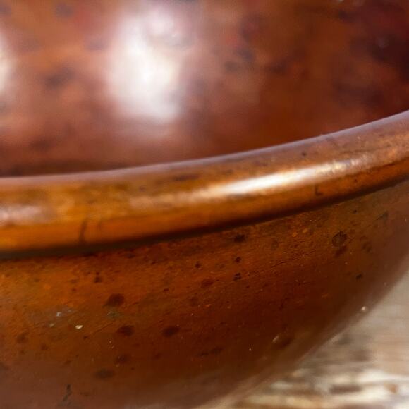 Vintage French Copper Mixing Bowl Pastry Chef Round Bottom 10” Rolled Rim Heavy - Picture 12 of 16